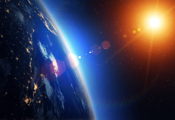 istock Planet Earth and Sun. 1197847296