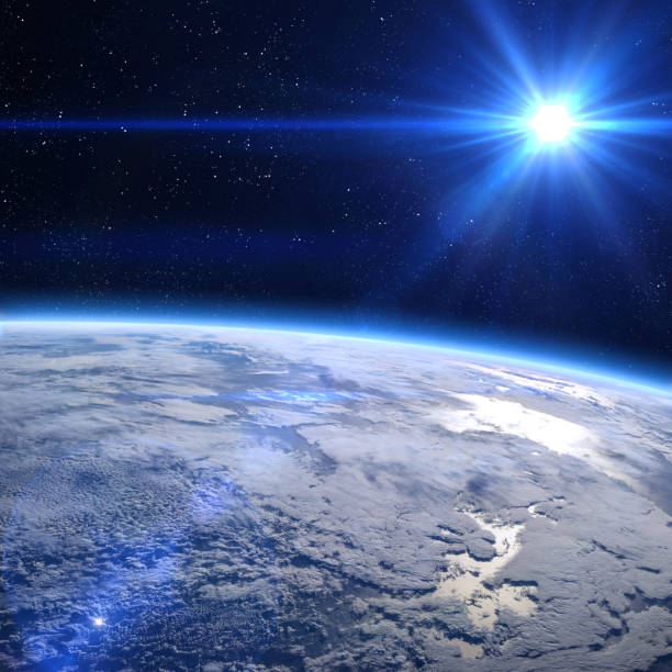 istock Planet Earth and Sun. 1197847427