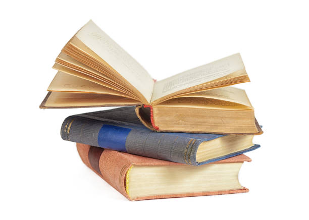 istock Old books isolated on a white background 1197848549