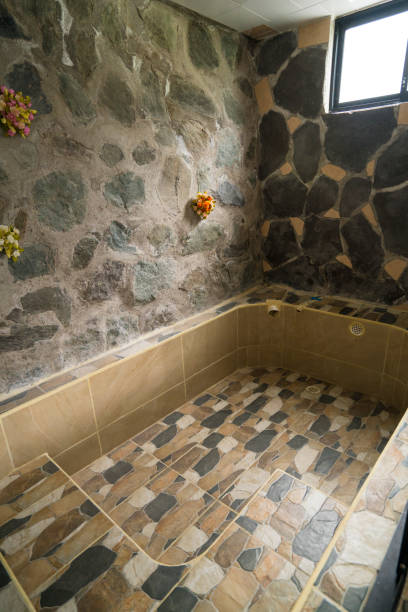 istock Bathroom at Papallacta spa Ecuador. 1197848923