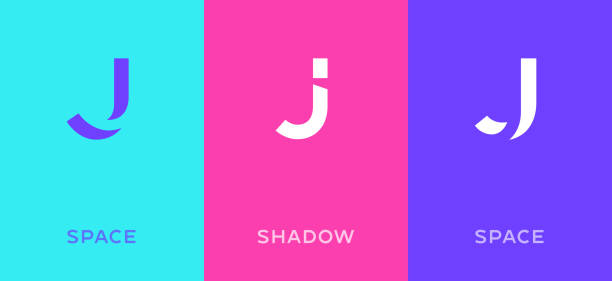 文字j最小ロゴアイコンデザインテンプレート要素のセット - letter j点のイラスト素材／クリップアート素材／マンガ素材／アイコン素材