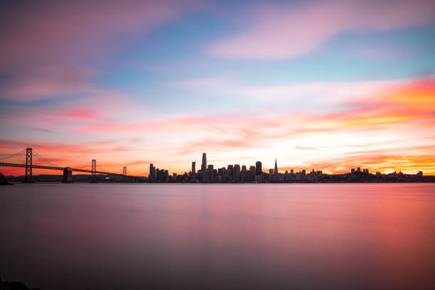 istock Futuristic downtown San Francisco skyline at night 1197852569