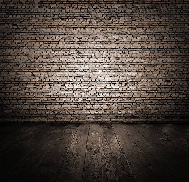 istock Wooden floor next to a brick wall 119785833