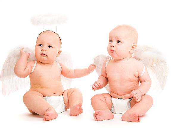 istock Angelic baby friends 119786060