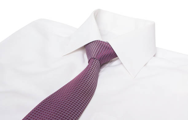 istock Colored silk tie and shirt on white background. 1197863029