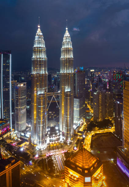 istock Kuala Lumpur city centre night view 1197864891