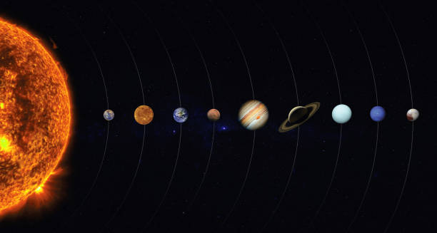 sistema solar. elementos de esta imagen amueblada por la nasa - sistema solar fotografías e imágenes de stock
