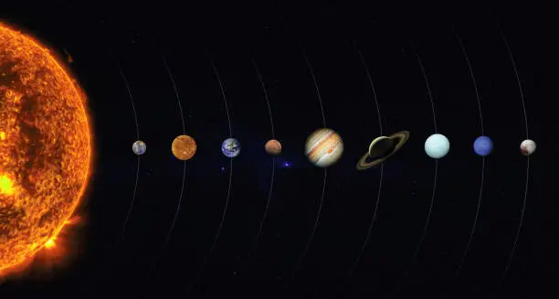 Photo of Solar system. Elements of this image furnished by NASA