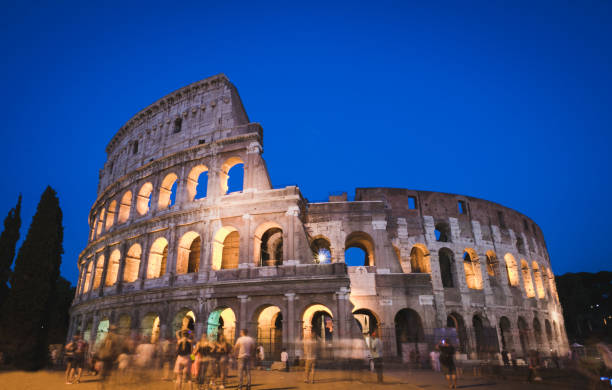 istock Long exposure view of Facade Coliseum in Rome, Italy 1197869092
