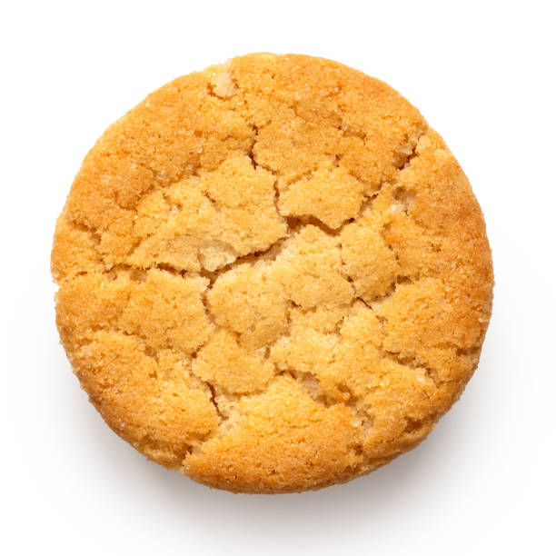 istock Crunchy cream oat biscuit with vanilla filling. 1197875916