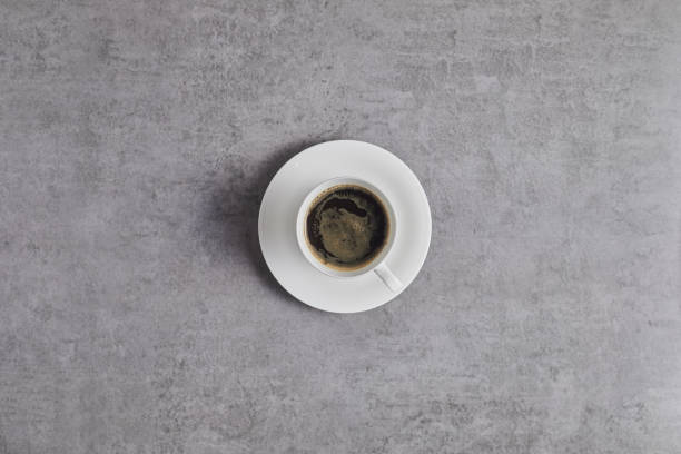 istock Top view of coffee cup on background. 1197877101