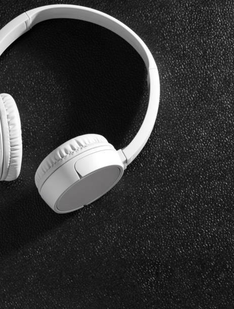 istock Gray wireless earphones close-up 1197887044
