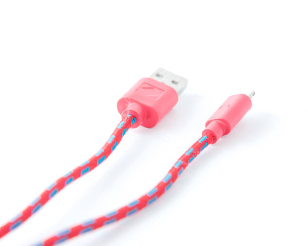 istock Studio shot lightning to USB cable charging isolated on white 1197888988