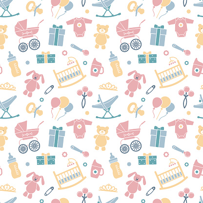 Ilustración de Fondo Sin Costuras Sobre El Tema De La Celebración De Un Baby Shower Patrón Vectorial y más Vectores Libres de Derechos de Bebé - iStock Ilustración de Fondo Sin Costuras Sobre El Tema De La Celebración De Un Baby Shower Patrón Vectorial y más Vectores Libres de Derechos de Bebé - iStock