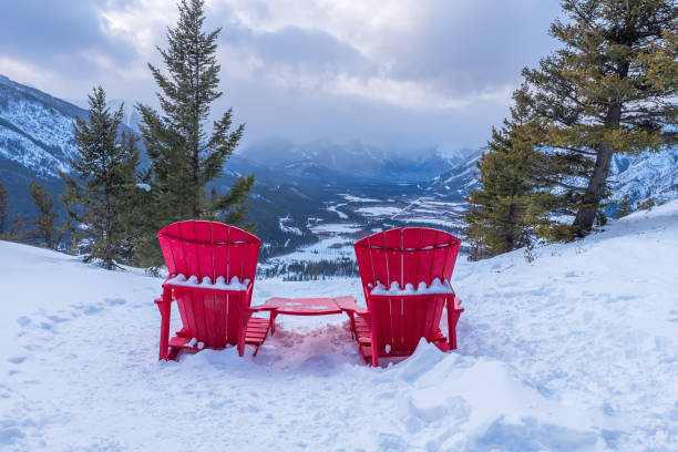istock Red Chairs on Tunnel Mountain 1197890101