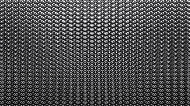 Part of a metal chain mail.