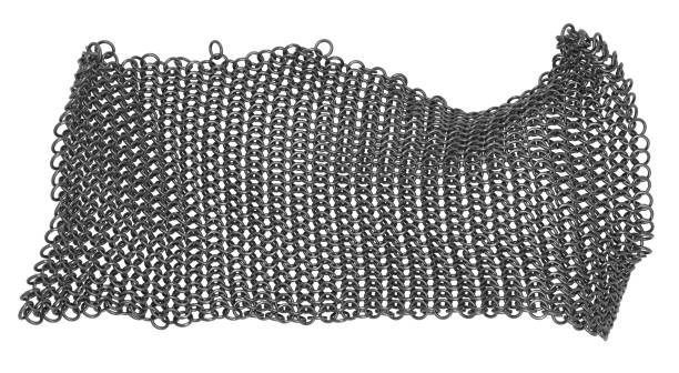 Part of a metal chain mail. stock photo