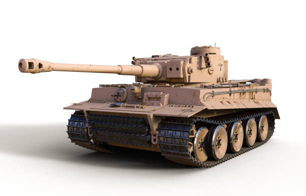 schwerer deutscher tigerpanzer aus dem zweiten weltkrieg - military land vehicle armored vehicle tank war stock-fotos und bilder