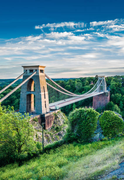클리프턴 서스펜션 브리지 - bristol england bridge clifton suspension bridge suspension bridge 뉴스 사진 이미지