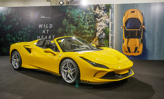 Hong Kong, China Dec, 2019 : Ferrari F8 Tributo Test Drive Day on Dec 1 2019 in Hong Kong.