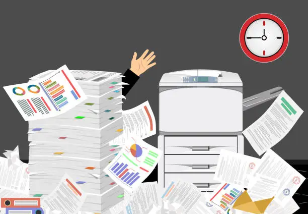 Paper Jam Vector Free printer paper jam Clipart Images | FreeImages