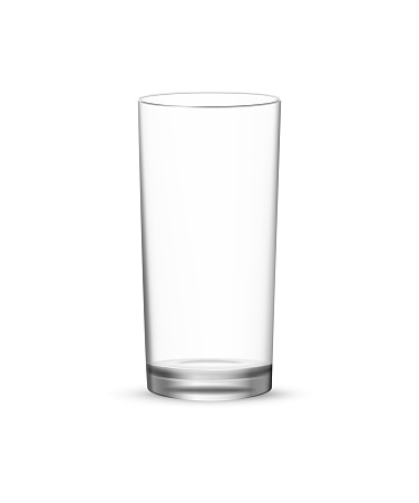 Tall Water Glass Cup Stock Illustration - Download Image Now