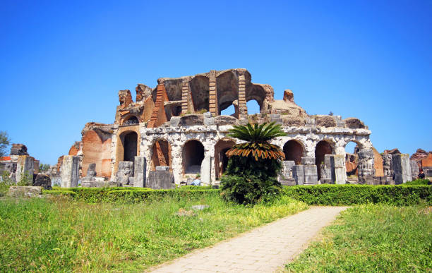 Santa Maria Capua Vetere Amphitheater in Capua city, Italy stock photo