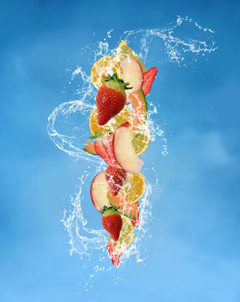 istock Healthy fresh splashing fruit 1197903669