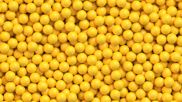 ilustrações de stock, clip art, desenhos animados e ícones de yellow balls vector background - ball pool