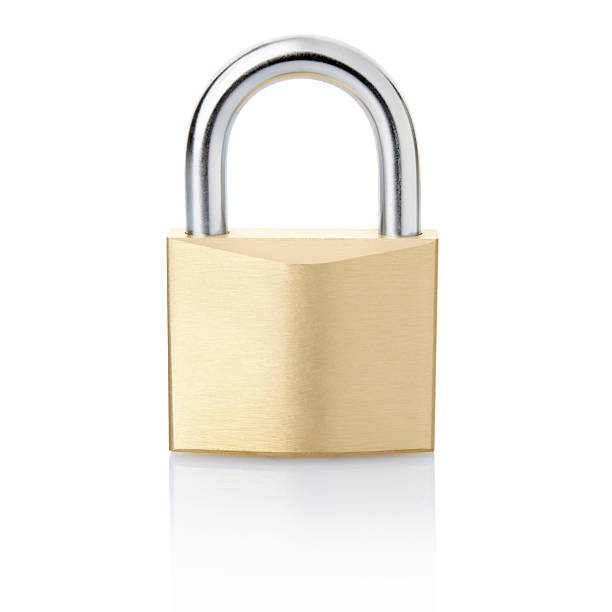 istock Photograph of a yellow padlock 119791848