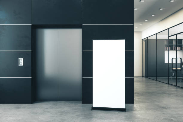 istock Clean office interior with blank poster 1197919161