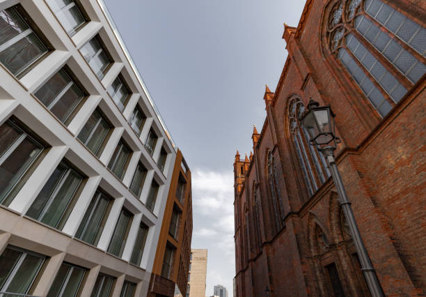 istock Friedrichswerder Church, Bottom Side View, Next To New Modern Building. 1197921804