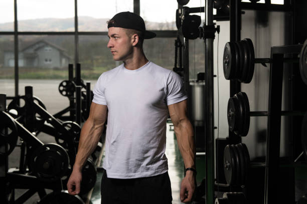 istock Man Posing In White T-shirt 1197925164