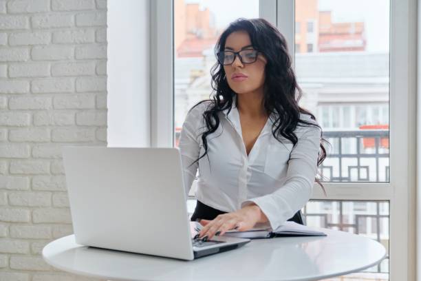 istock Attractive business woman working with computer laptop 1197926150