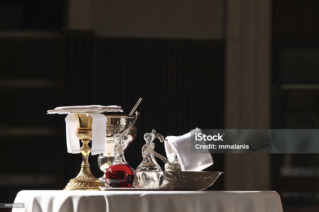 Catholic mass ceremony communion table  Catholicism Stock Photo