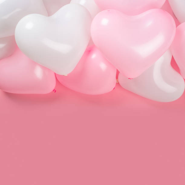 Valentine day heart balloons