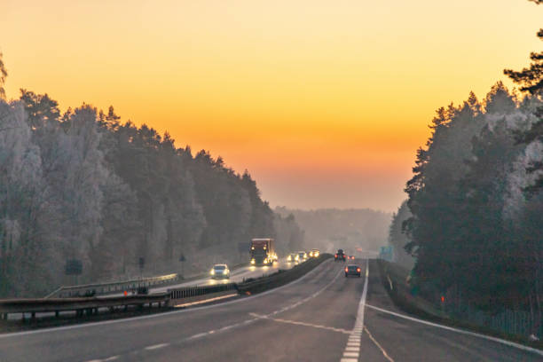 istock German highway in romantic sunset 1197928490