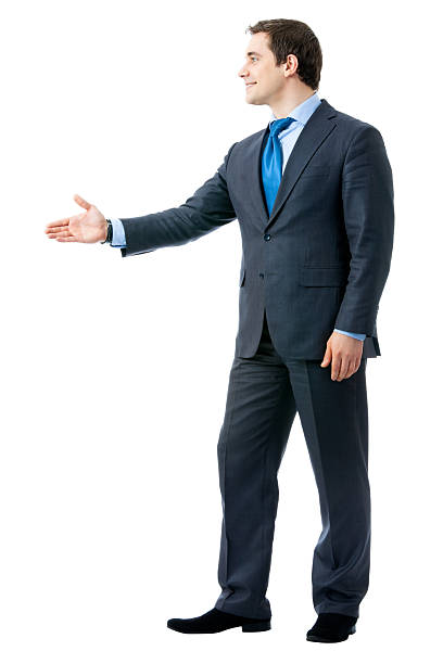 istock Businessman giving hand for handshake, isolated 119793002