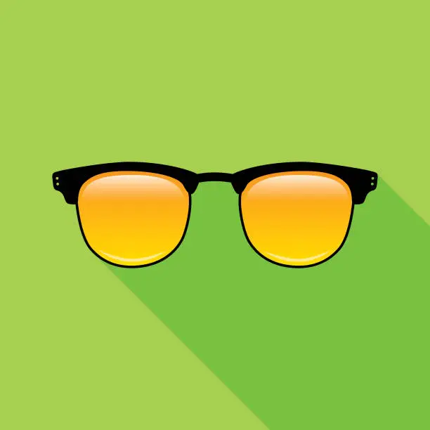 Vector illustration of Old Fashioned Sunglasses Icon