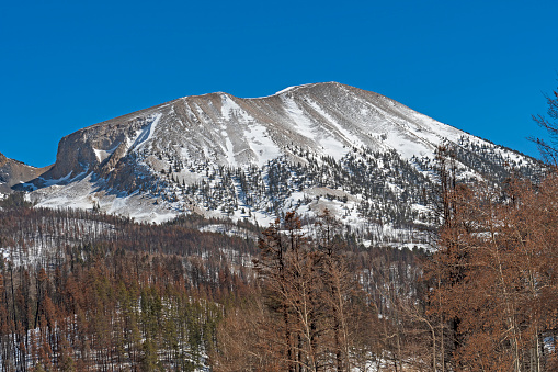 Late Winter Snow in the Mountains near La Veta Pass in Colorado