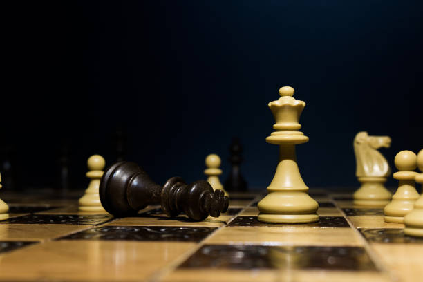 istock Chess photographed on a chessboard 1197937437
