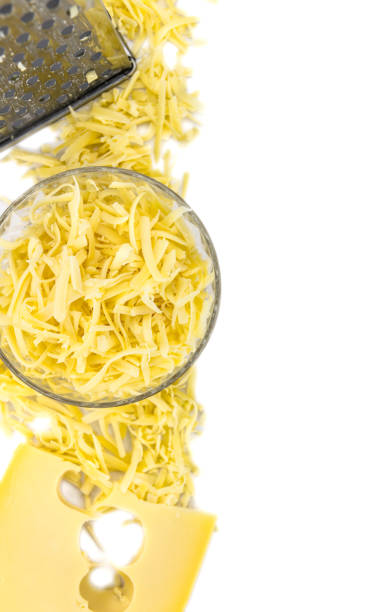 istock Grated Cheese isolated on white background 1197938396