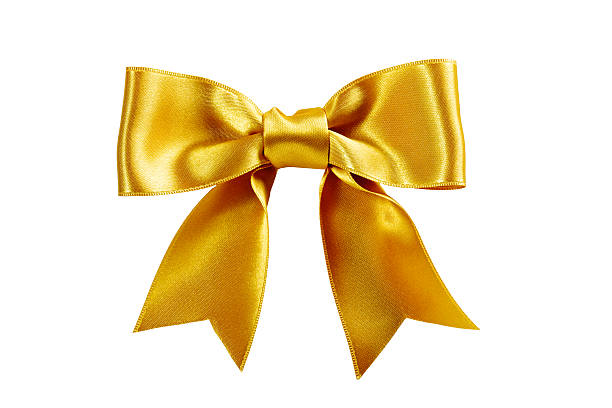 istock single golden ribbon gift bow isolated on white 119793980