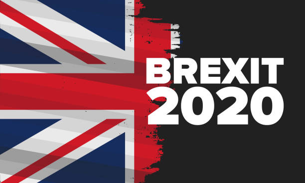 illustrations, cliparts, dessins animés et icônes de affiche du brexit. royaume-uni quittant l'ue. crise dans les relations entre le royaume-uni et l'union européenne. votez pour un nouvel accord. brexit sans accord. drapeaux de la grande-bretagne et de l'europe. illustration de vecteur - british flag vector uk national flag