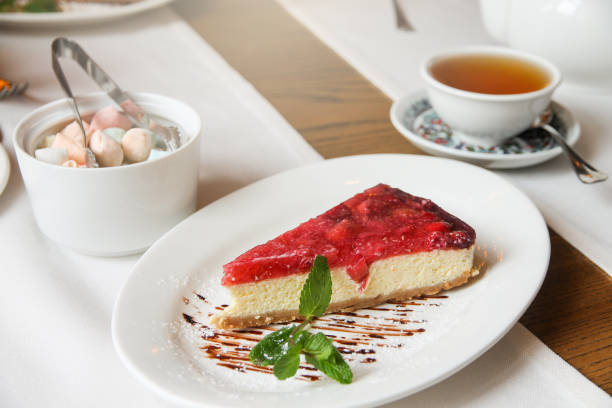 istock A piece of delicious cheese cake with cornel. 1197946387