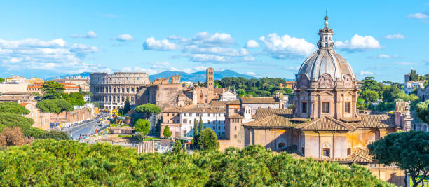 Church of Saint Luca and Martina, Italian: Santi Luca e Martina, in Roman Forum, Rome, Italy. Panoramic view Church of Saint Luca and Martina, Italian: Santi Luca e Martina, in Roman Forum, Rome, Italy. Panoramic view. rome stock pictures, royalty-free photos & images