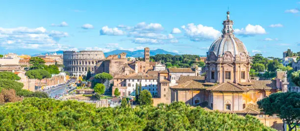 Photo of Church of Saint Luca and Martina, Italian: Santi Luca e Martina, in Roman Forum, Rome, Italy. Panoramic view