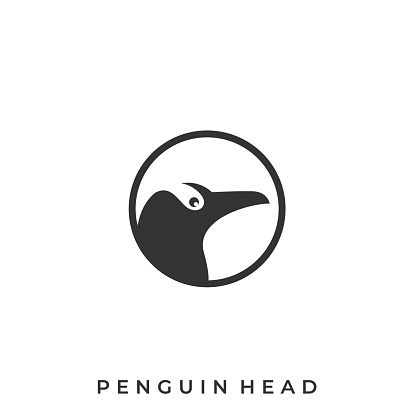 Circle Penguin Illustration Vector Template. Suitable for Creative Industry, Multimedia, entertainment, Educations, Shop, and any related business.