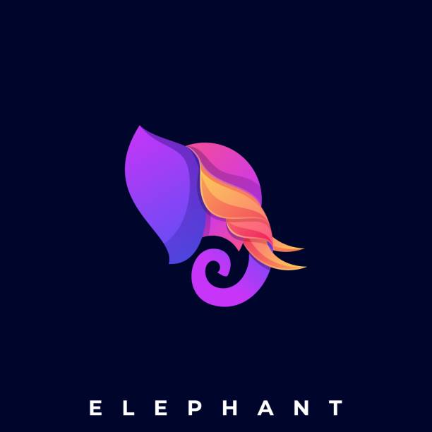 Elephant Color Illustration Vector Template Elephant Color Illustration Vector Template. Suitable for Creative Industry, Multimedia, entertainment, Educations, Shop, and any related business. elephant art stock illustrations