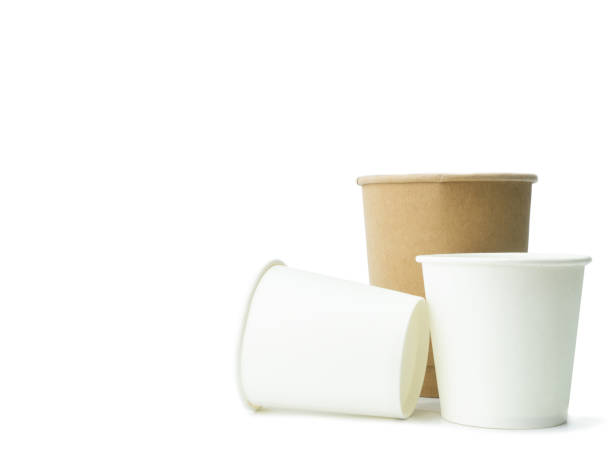 istock Paper cup with copy space on isolated white background 1197964244